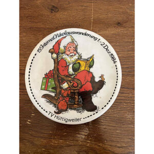 Vintage Seltmann Weiden Bavaria Christmas Plate 1984 Santa Claus 7.5” Germany